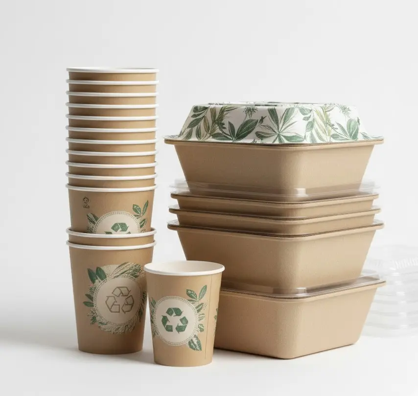 close-up-of-printed-paper-cups-and-takeaway-boxes-by-Papacko