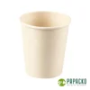 Papacko bamboo single wall paper cup made from renewable bamboo fiber paper, compostable eco cup for tea and cold drinks.