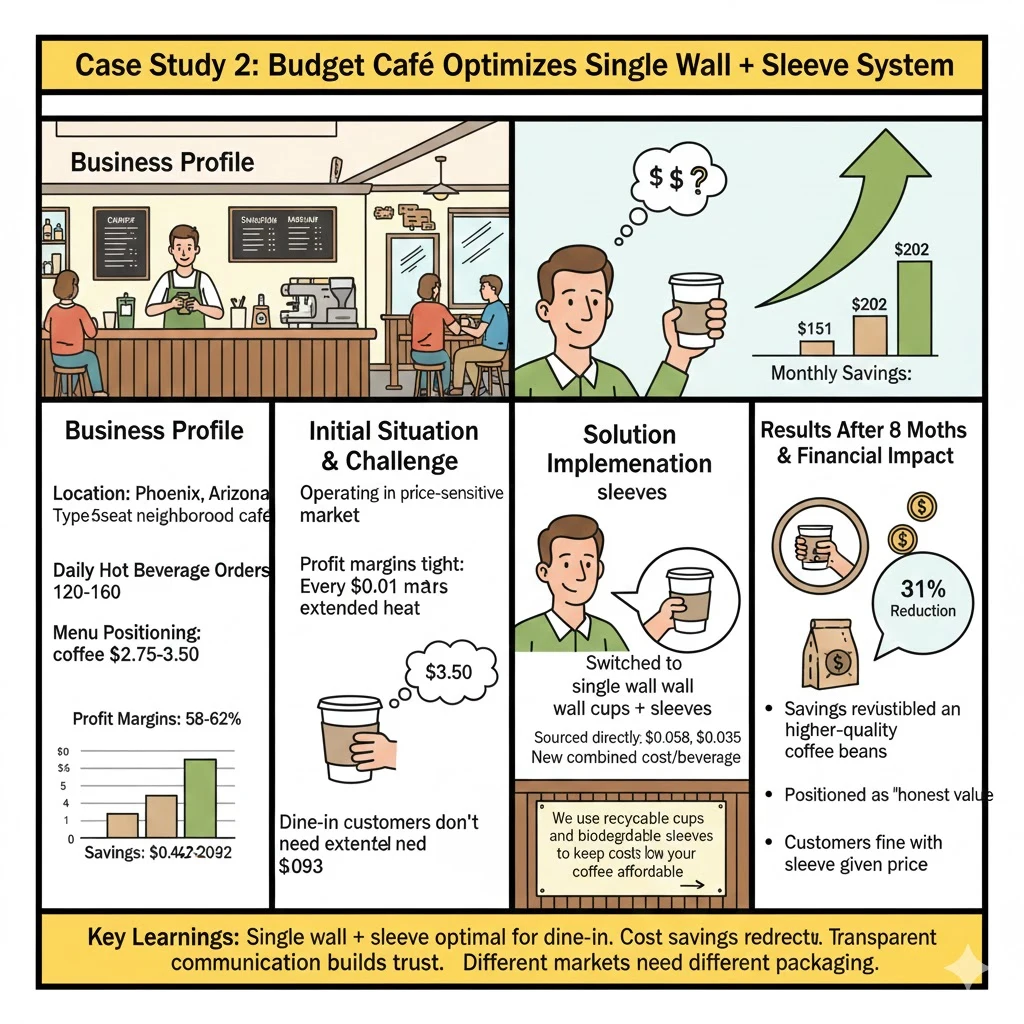 Budget Café Optimizes Single Wall + Sleeve System