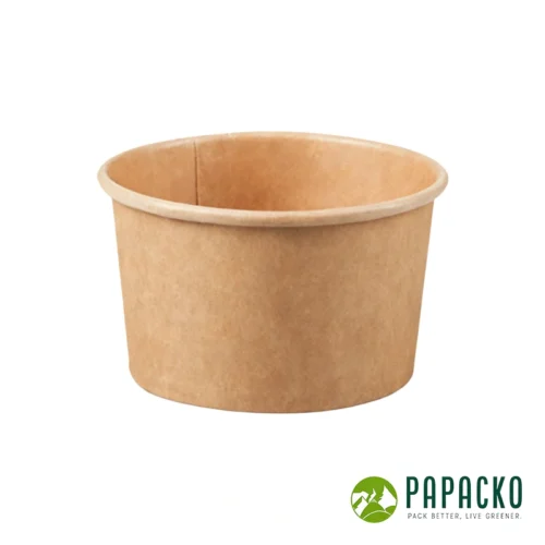 Papacko kraft ice cream paper cup for serving ice cream desserts and snacks