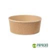 lose-up of Papacko ripple wall paper bowl corrugated ripple wall texture for heat insulation and easy holding