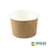 Kraft ripple and white Paper soup Cup — Papacko