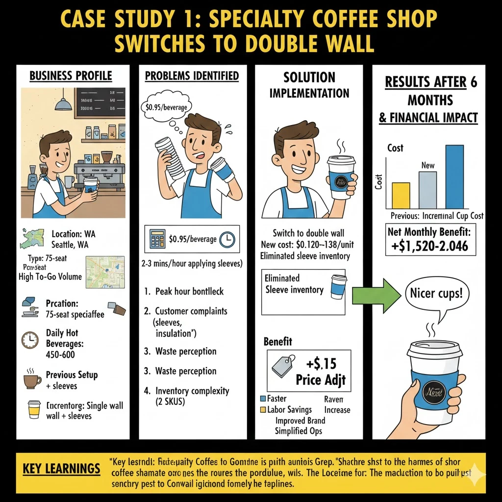 Specialty Coffee Shop Switches to Double Wall