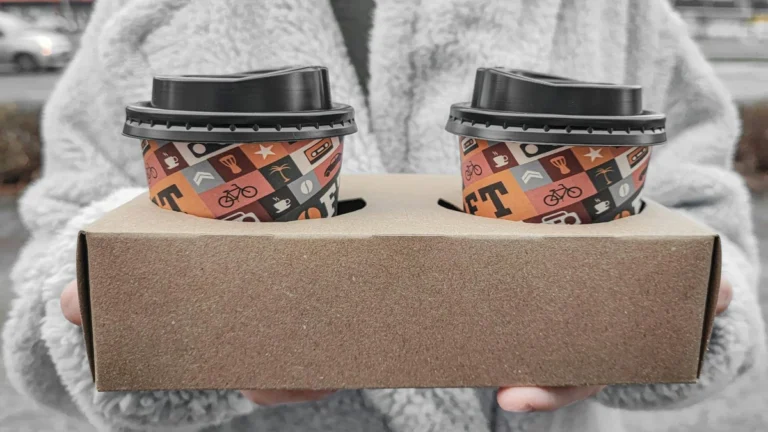 Papacko delivery cup holders showcasing secure multi-cup carriers for safe beverage transport
