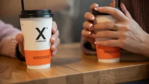 Custom printed cup sleeves for coffee brands on paper cups - Papacko