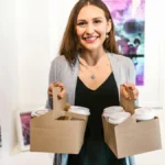 Papacko multiple drink holders with ergonomic design carrying coffee cups for cafés and restaurants takeaway service