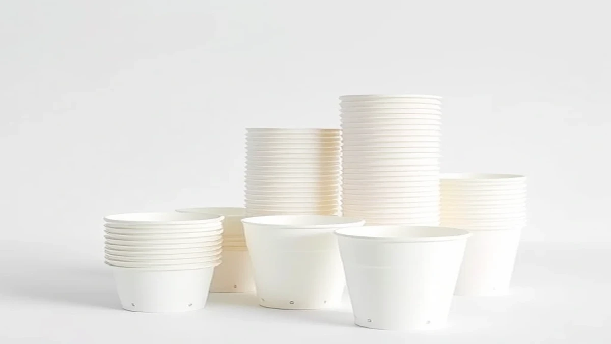 Papacko bulk paper cups - professional product visualization