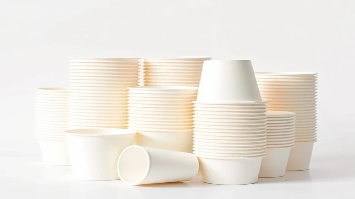 Papacko bulk paper cups - professional product visualization