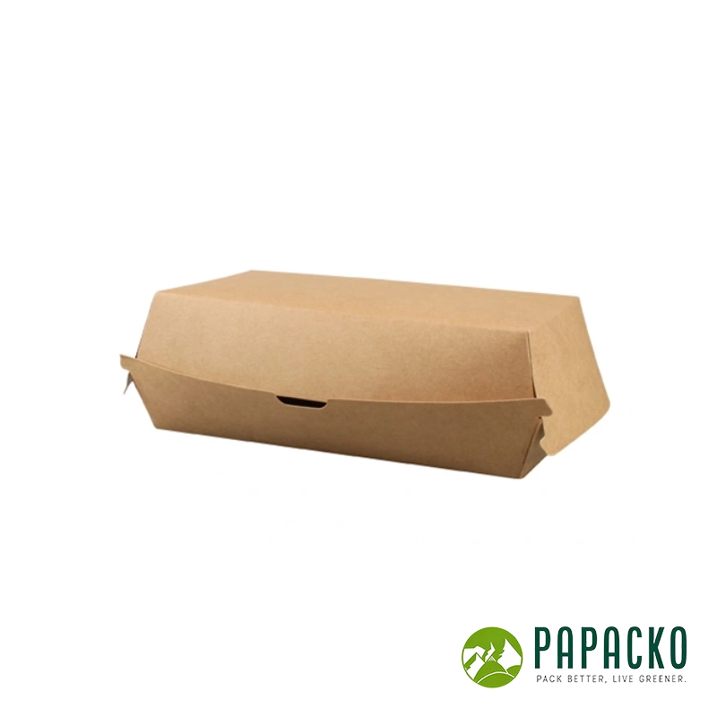 Papacko paper burger boxes for fast food and takeaway packaging