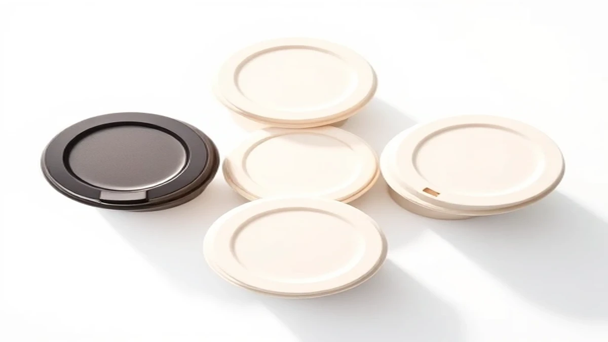 Papacko coffee cup lids - professional product visualization