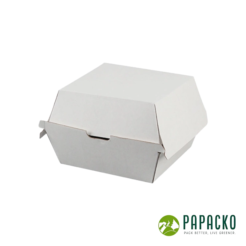Corrugated Burger Boxes — Kraft & White Series