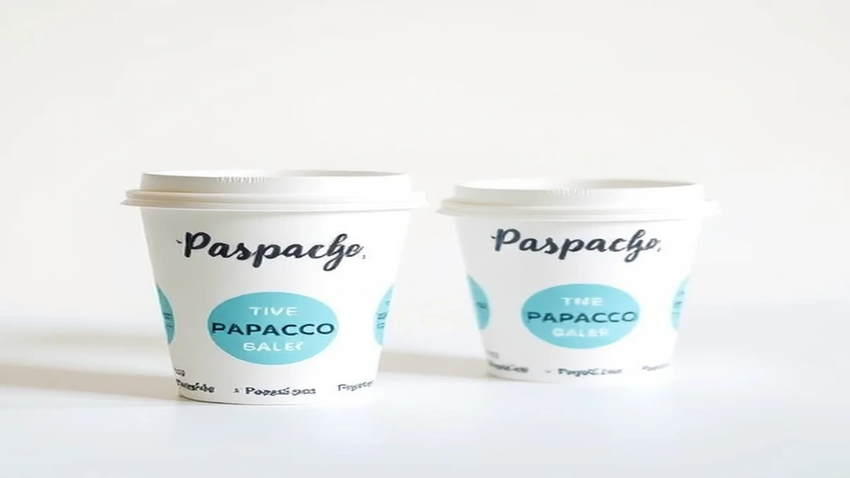 Papacko custom printed paper cups - professional product visualization