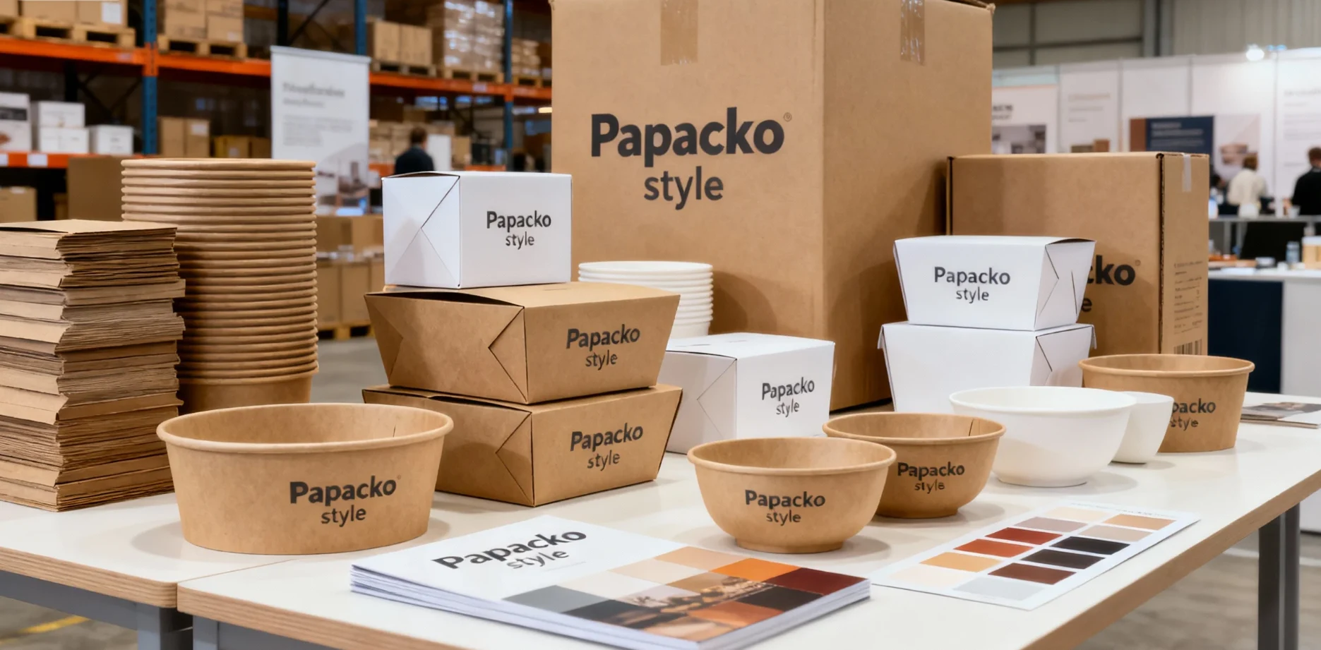 Papacko custom printed paper food boxes and export cartons prepared for OEM and distributor food packaging orders