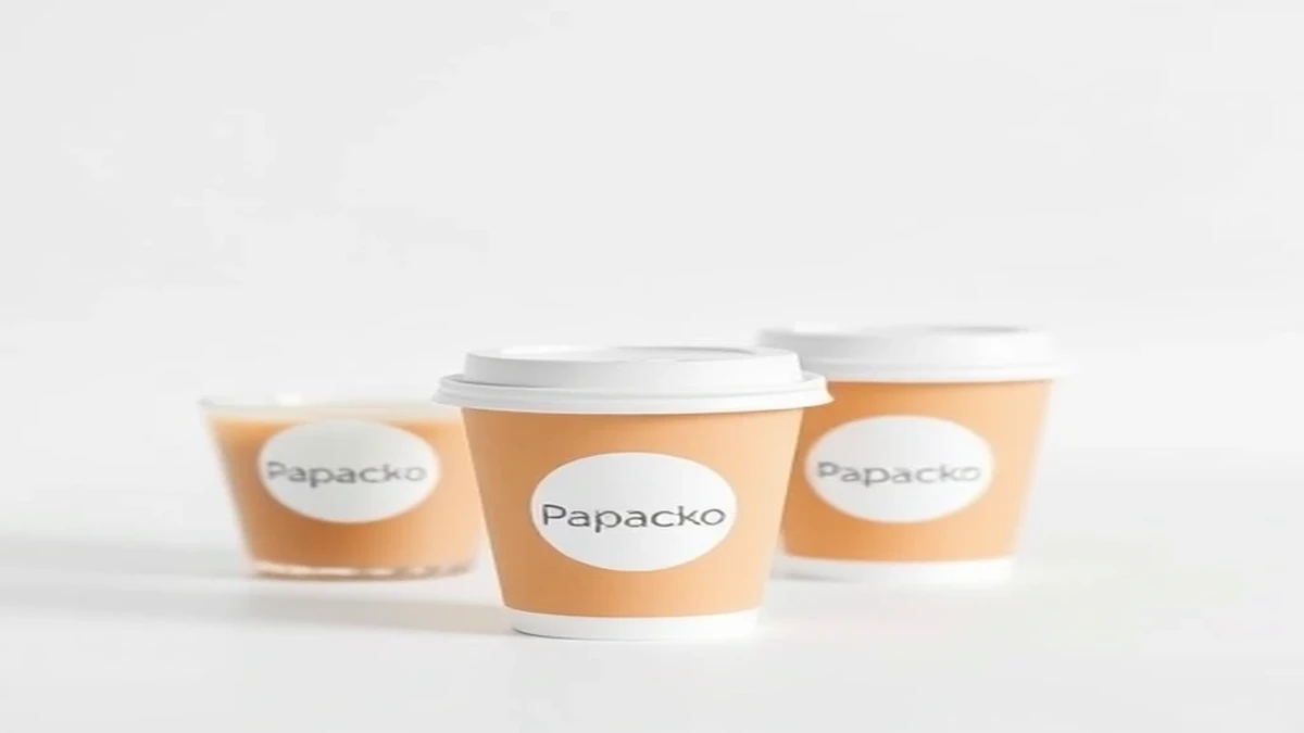 Papacko hot drink cups - professional product visualization
