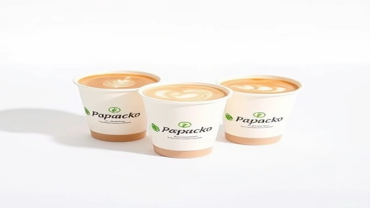 Papacko hot drink cups - professional product visualization