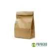 Papacko flat-bottom kraft paper bag for café and restaurant food packaging