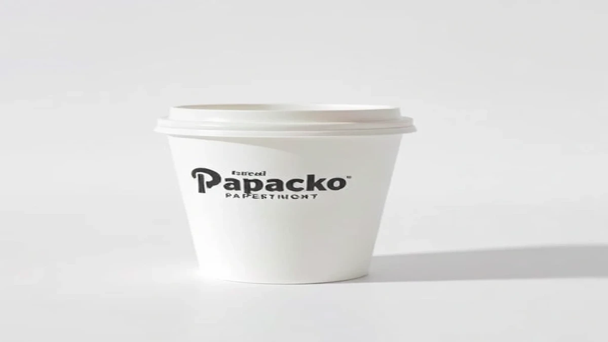 Papacko paper cup printing - professional product visualization