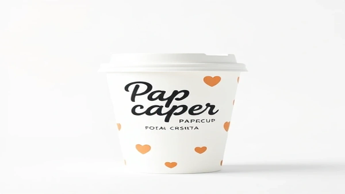 Papacko paper cup printing - professional product visualization