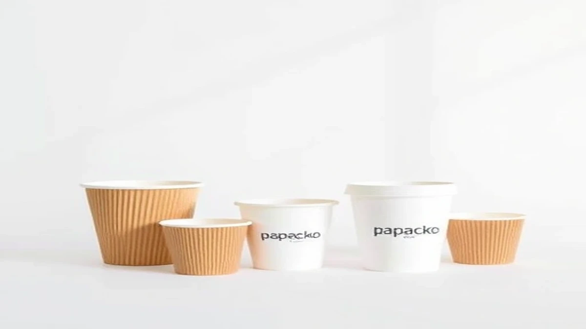 Papacko paper cup suppliers - professional product visualization