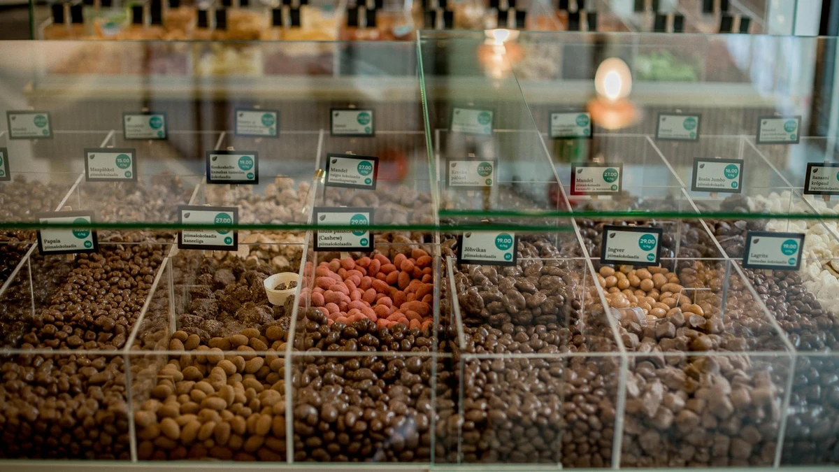 Papacko retail salad display case clear containers