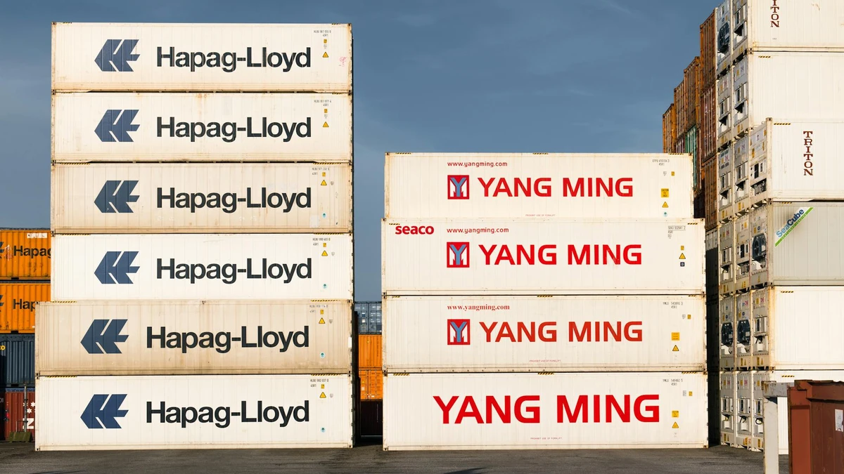 European port customs area for food packaging import shipment processing