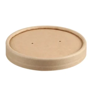 Papacko kraft paper lid with vent holes for hot paper soup cups