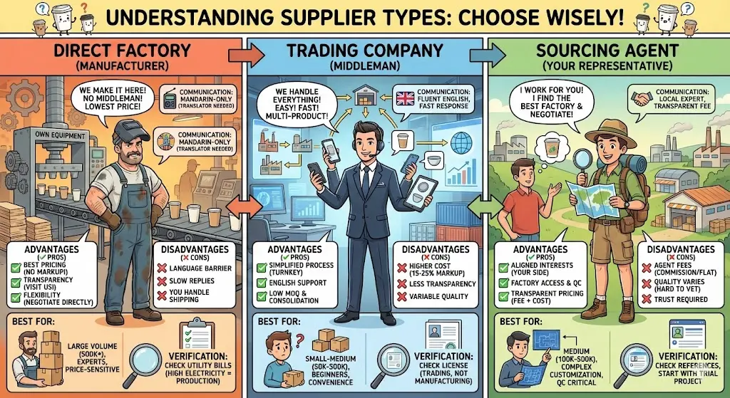 Factory vs Trading Company vs Agent papacko