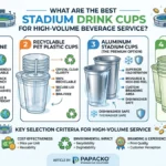 What are the best stadium drink cups for high-volume beverage service? packaging illustration for Papacko article