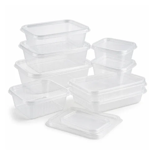 Papacko disposable plastic food containers for takeaway meals and meal prep