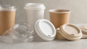 Cup lid material samples for matched-system review