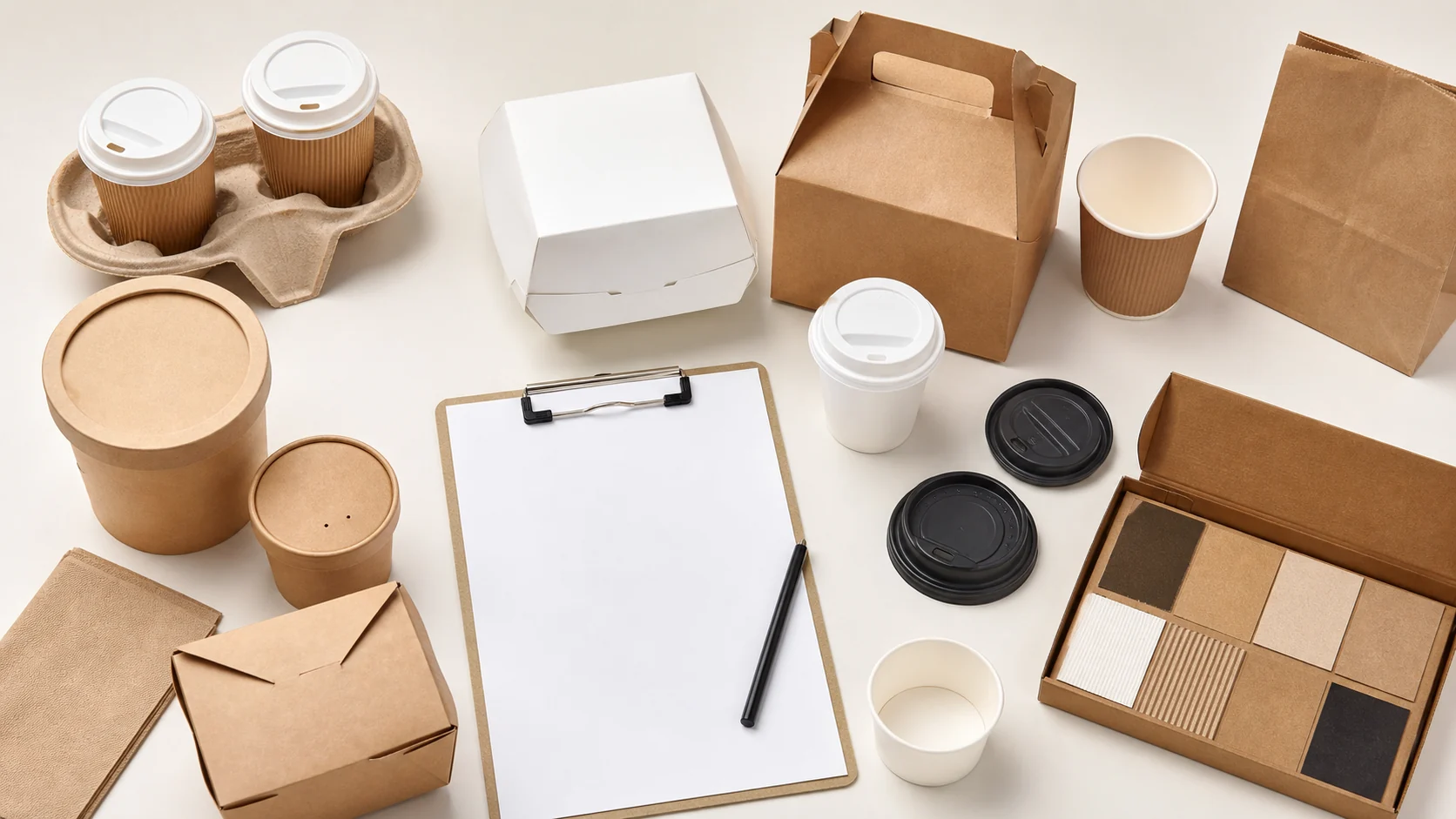 Foodservice paper packaging samples and requirements brief prepared for supplier review