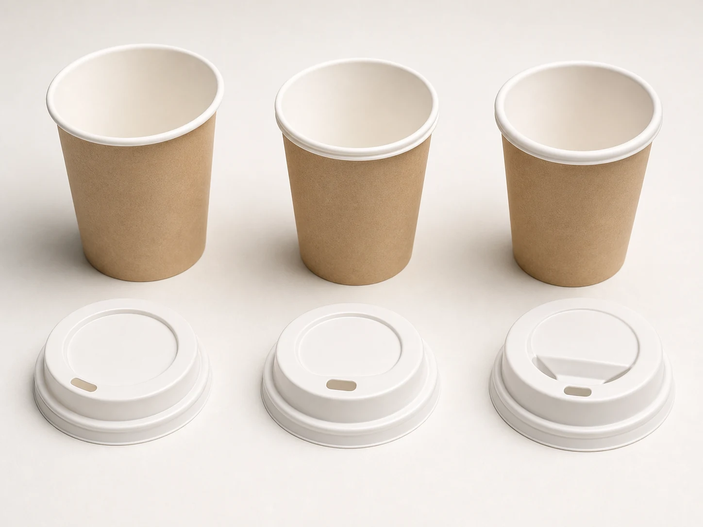 Paper cup rim profiles and lid-family compatibility comparison