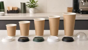 Paper cup sizes and matching lid systems for foodservice selection