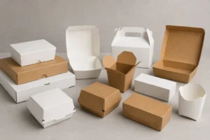 Unbranded paper food box sample family