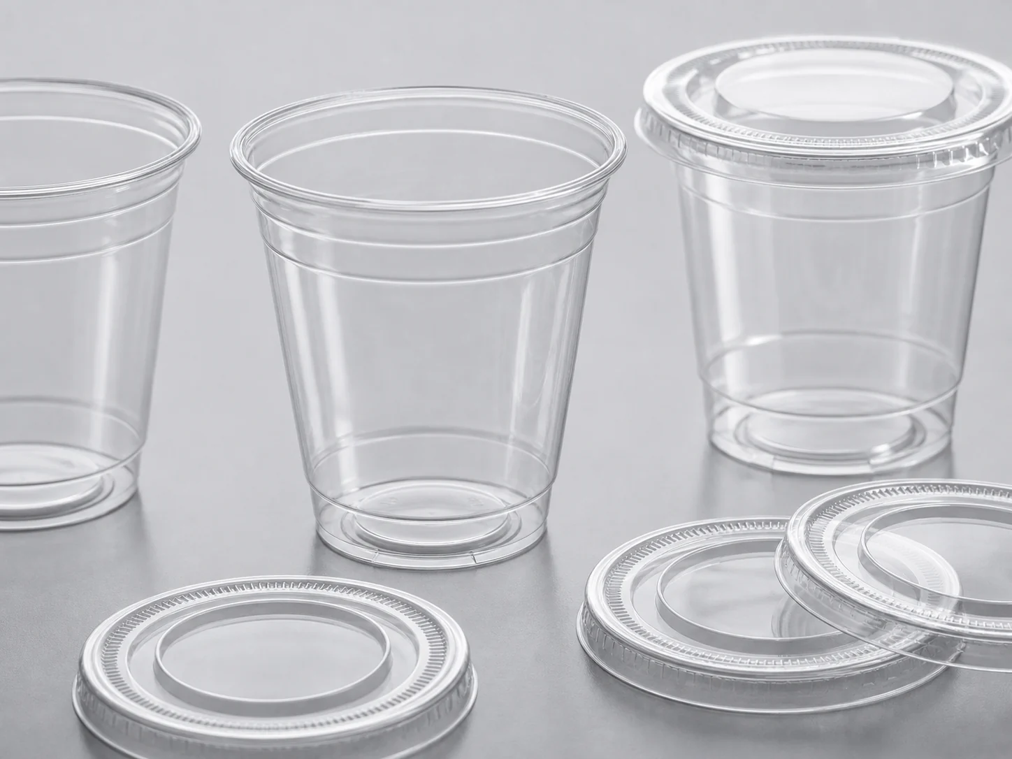 PLA cup and lid samples prepared for fit validation